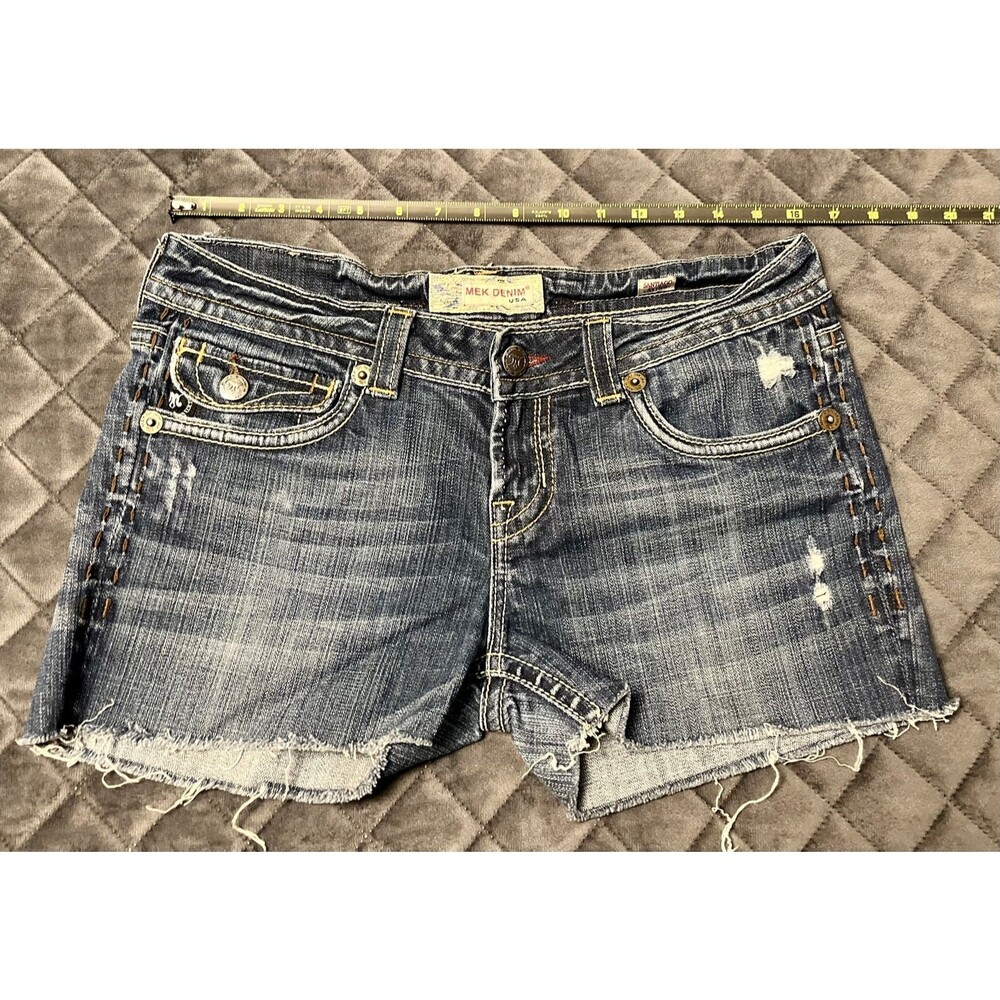 Mek Blue Denim Cutoff Shorts Sz 31